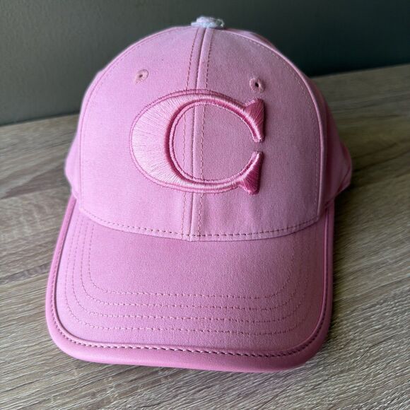 Coach Baseball Cap/Hat M/L with Embroidered C Logo Vivid Pink CH793 main image 6